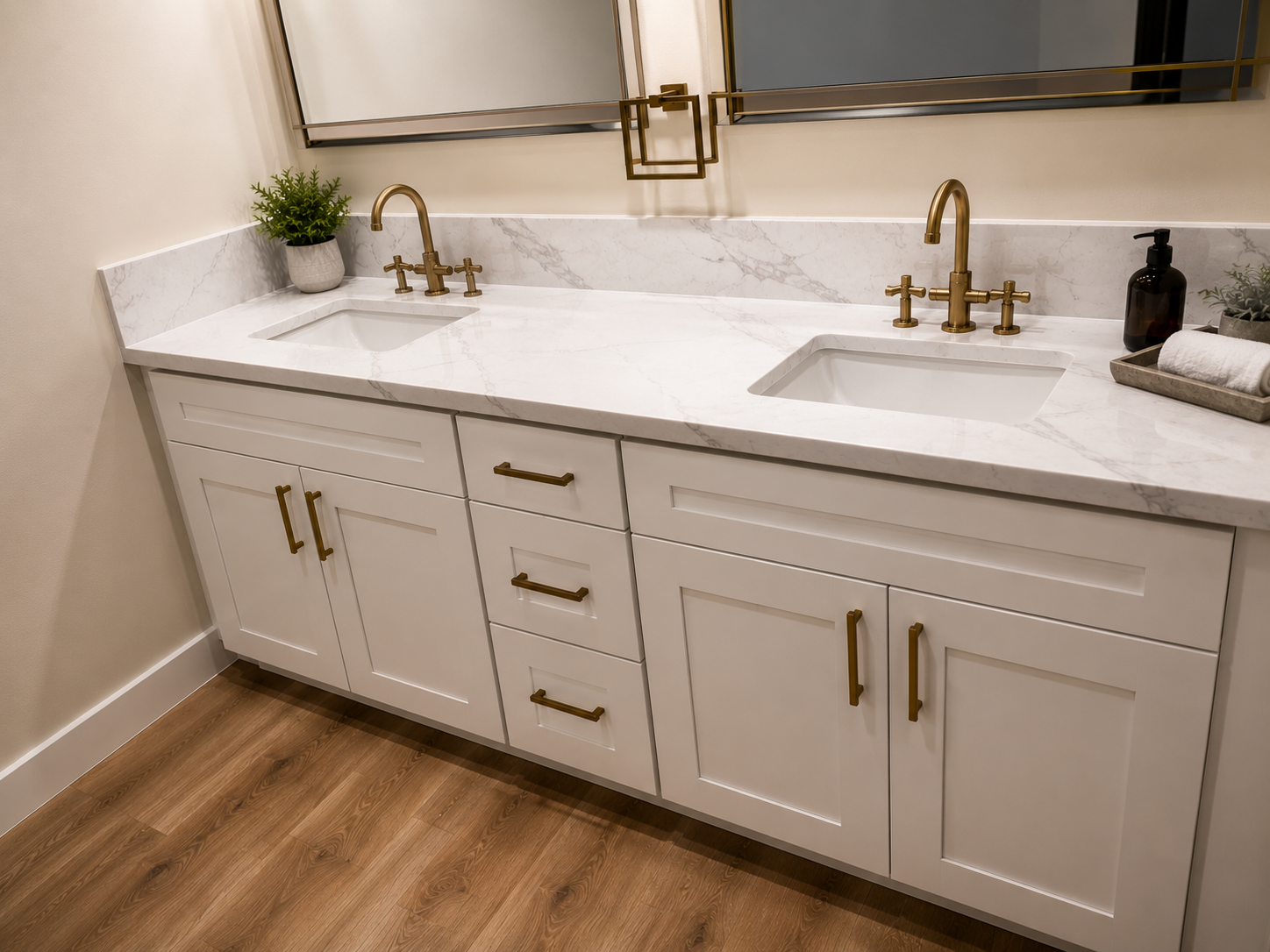 Spa-style bathroom vanity remodel
