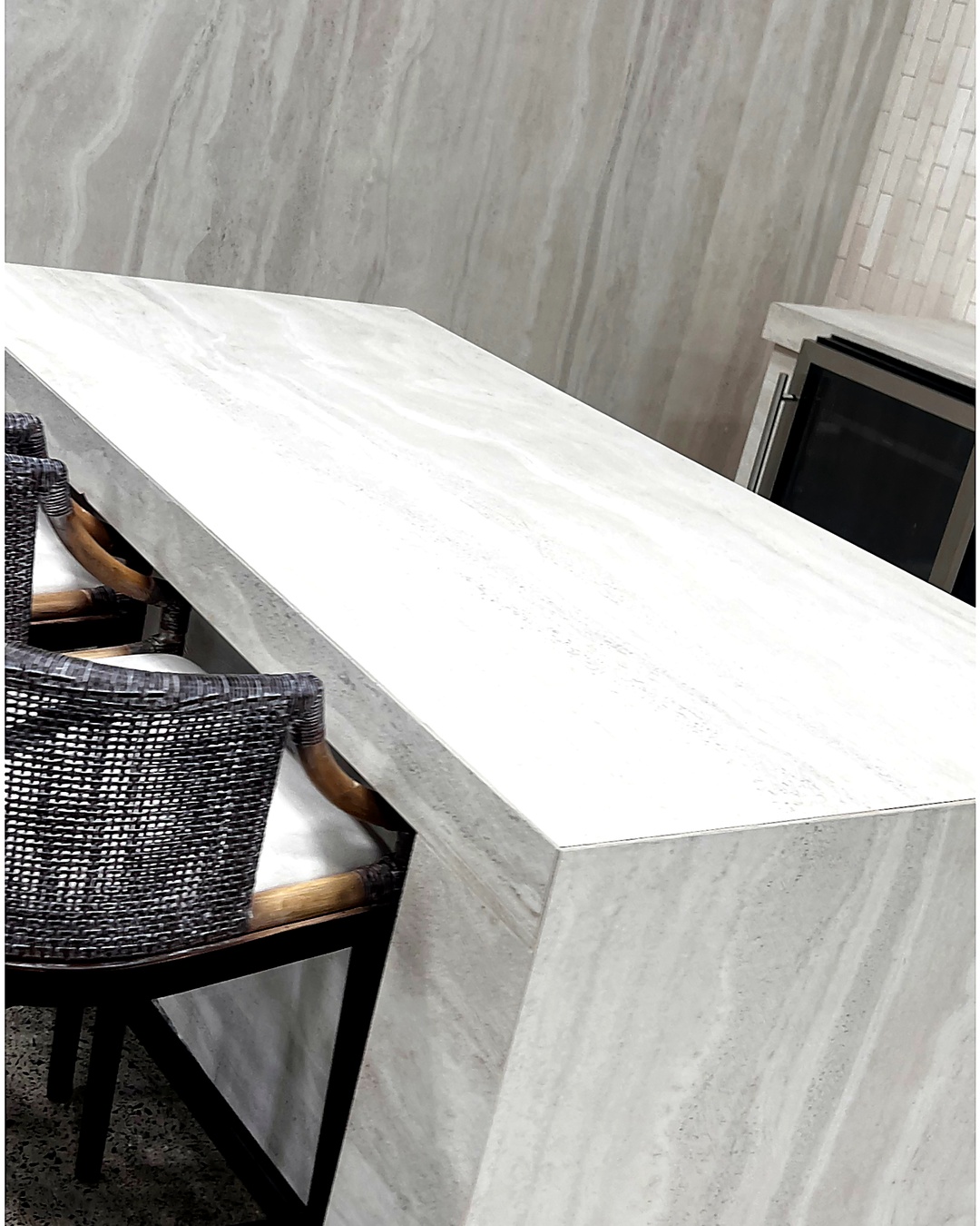 Kitchen bar counter remodel with clean lines