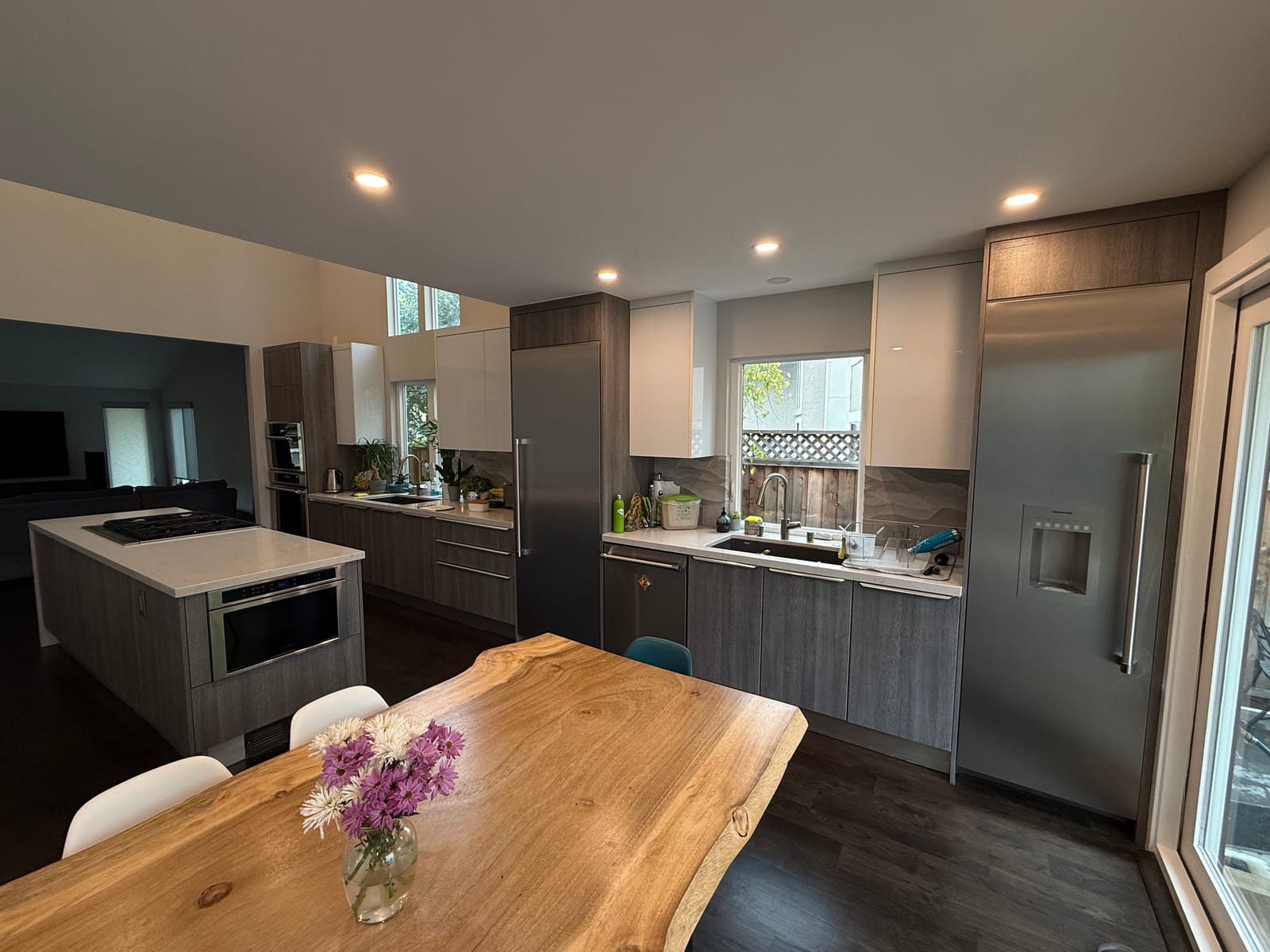 Kitchen remodel with cabinetry and open living connection