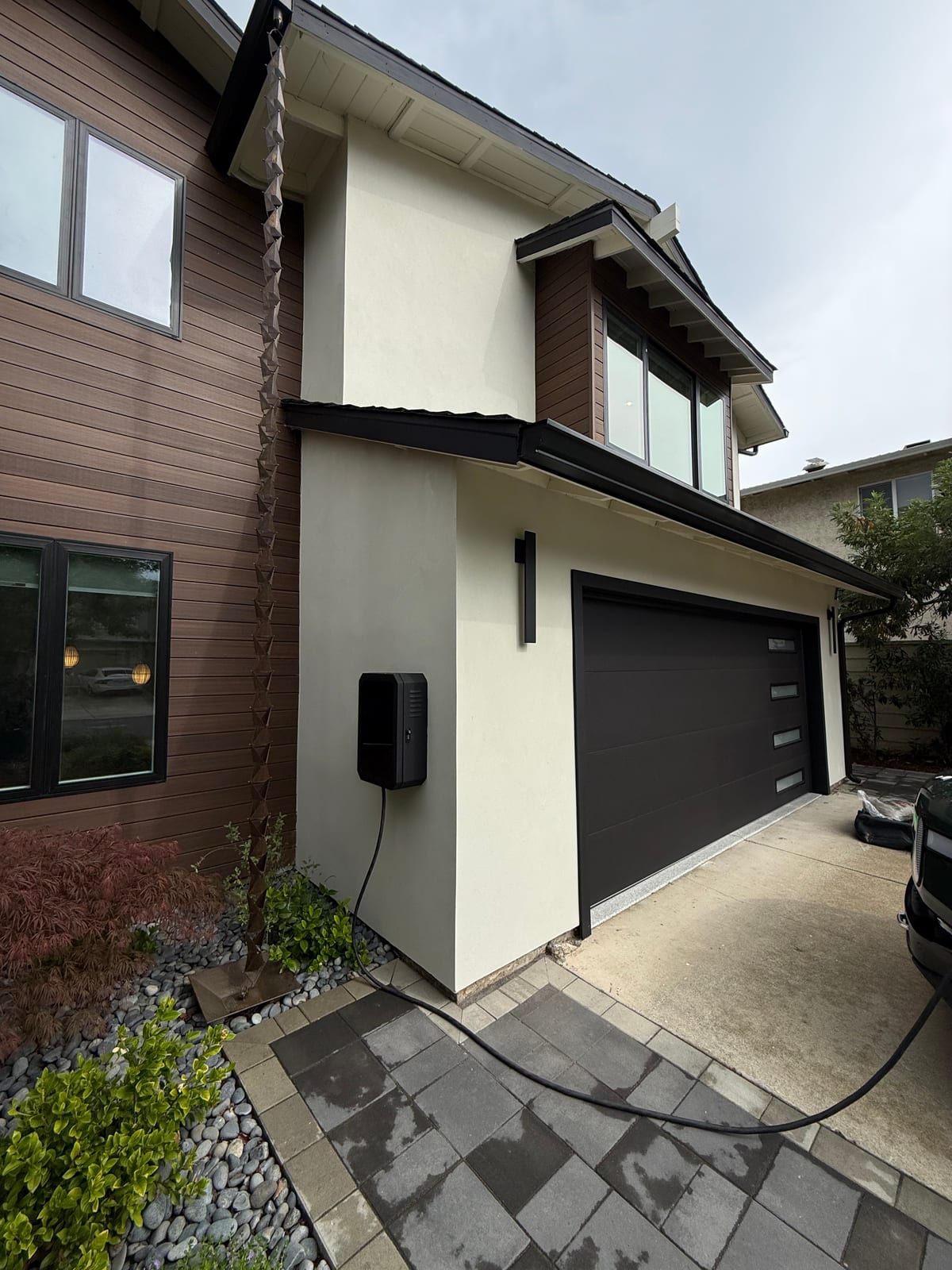 Los Gatos street-facing elevation after construction