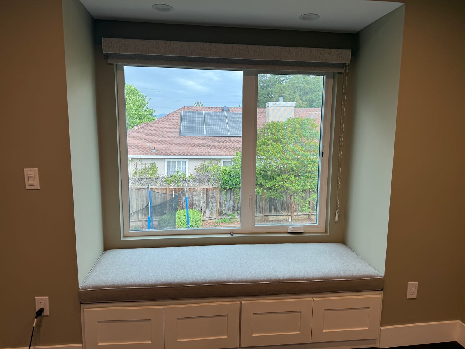Built-in window seat and drawer storage remodel